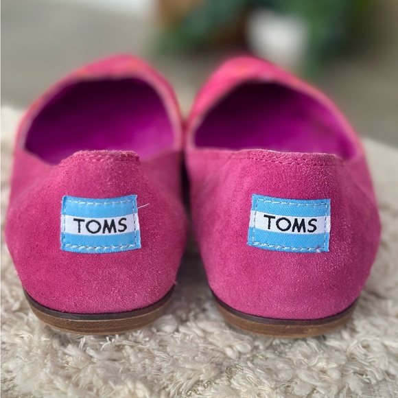 TOMS Jutti Neat Women's Pink Pointed Toe Boho Geometric Flats Size 7.5 - Picture 6 of 8